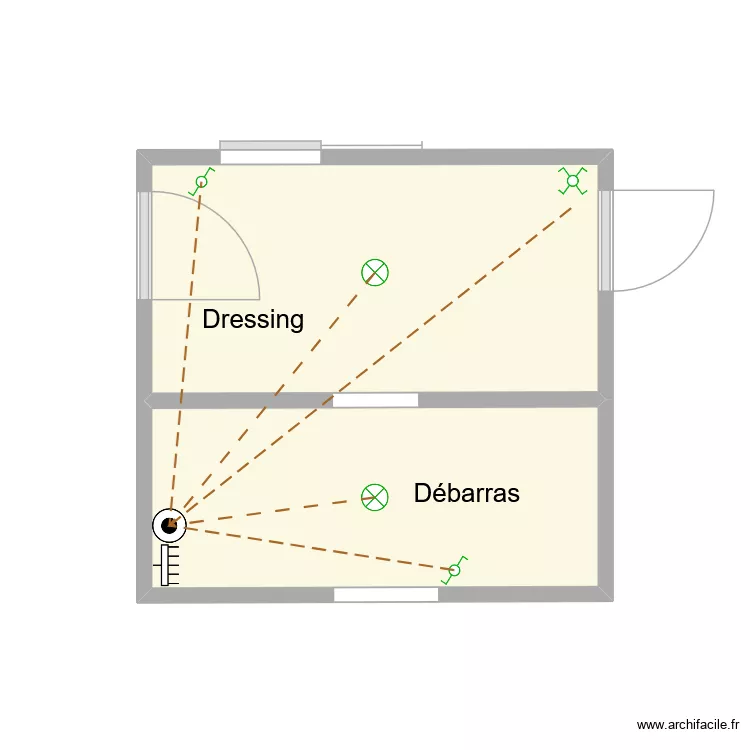 maison. Plan de 2  et 9 m²