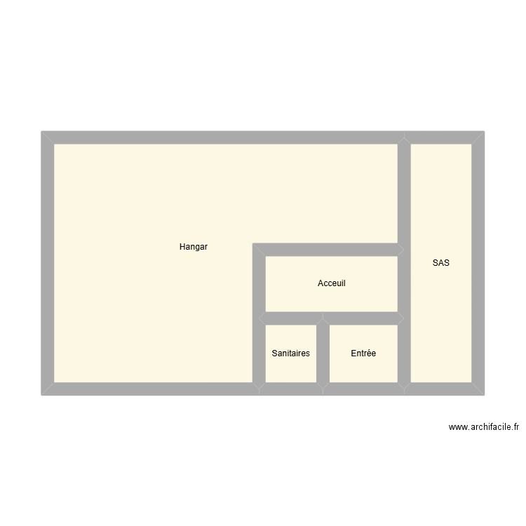 Aire +. Plan de 5 pièces et 40 m2