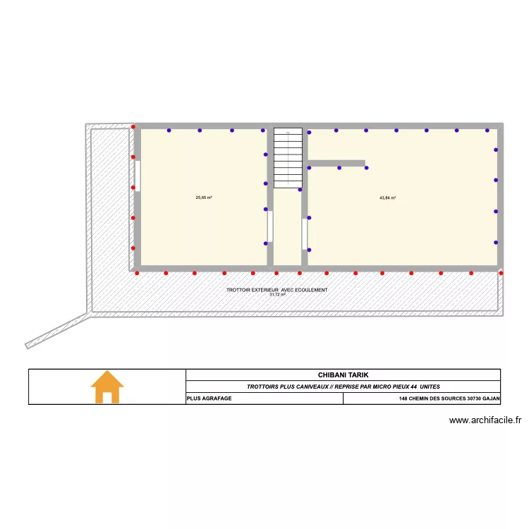 CHIBANI GAJAN . Plan de 