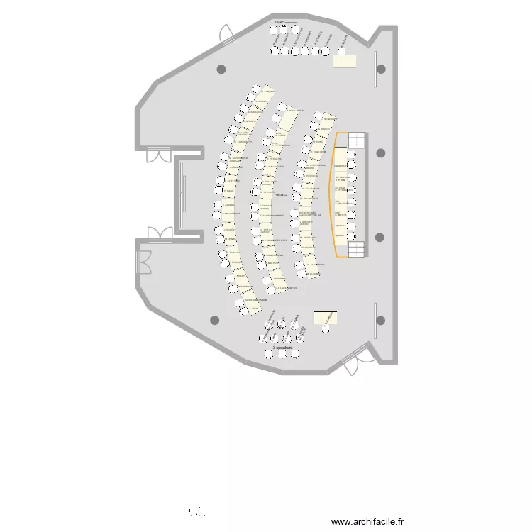 Audito SC. Plan de 1  et 283 m²