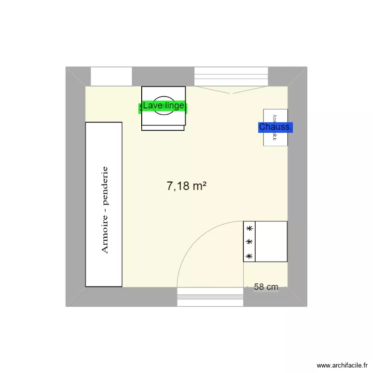 buanderie v0. Plan de 