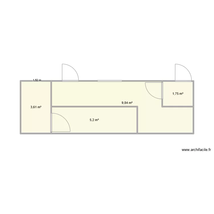 abattoir turie volailles .. Plan de 4 pièces et 20 m²