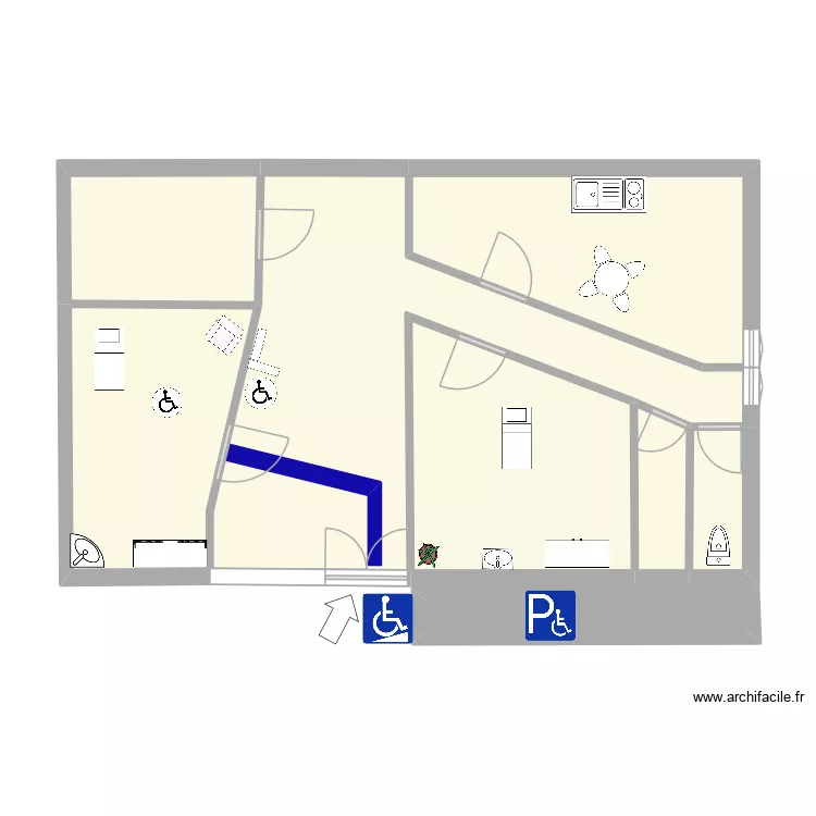 plan 1. Plan de 8  et 65 m²