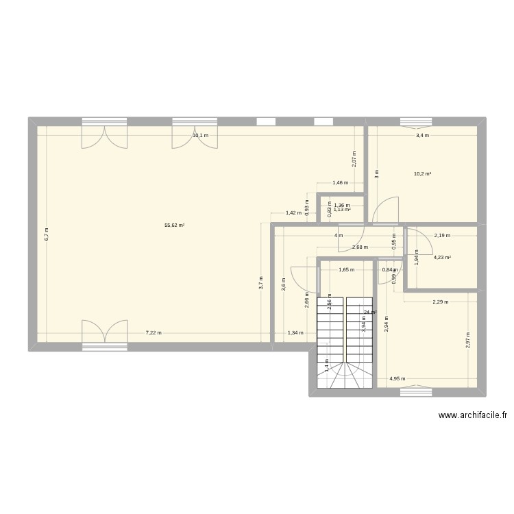 pigeonnierChambourcy. Plan de 5 pièces et 95 m2