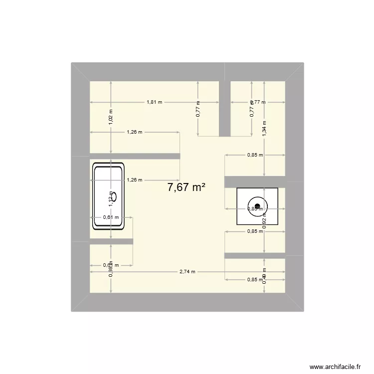 sdb qb 1. Plan de 1 et 8 m² sdb qb 1. Plan de 1 et 8 m²