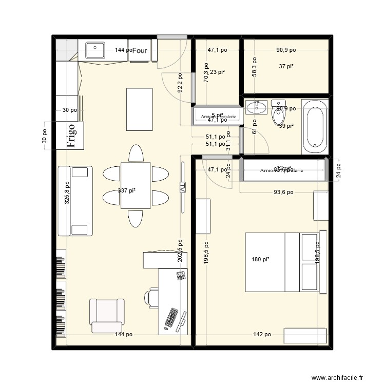 106-85BowenN_01. Plan de 7 pièces et 59 m2