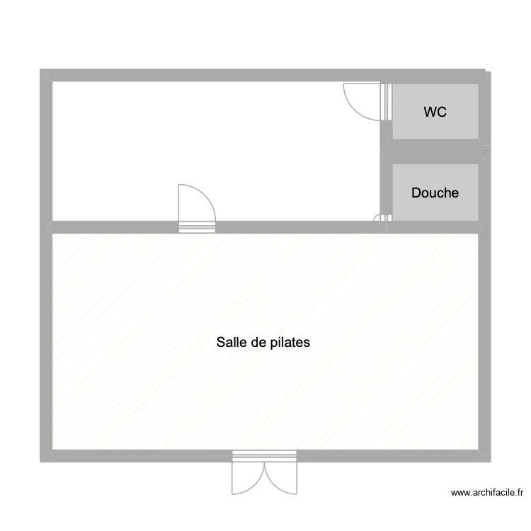 local. Plan de 3  et 48 m²