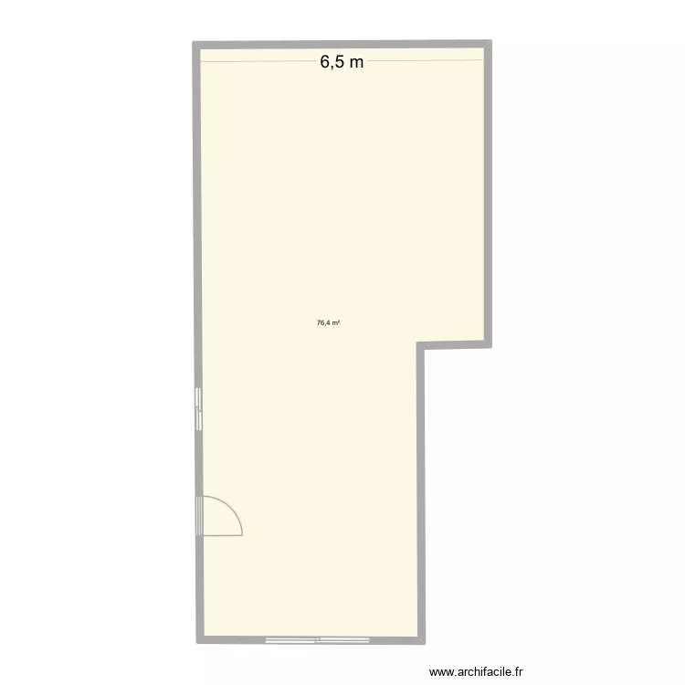 MAISON 3. Plan de 1 pièce et 76 m²