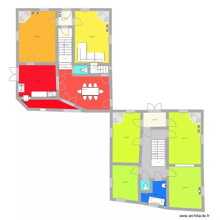 Maison Royat. Plan de 