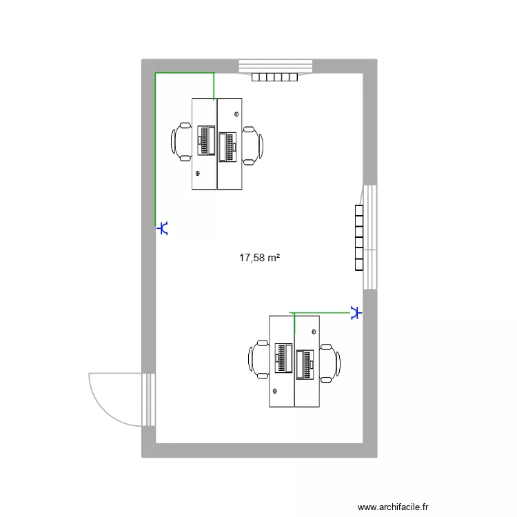 bureau 0.11. Plan de 1 Pièce et 18 m² bureau 0.11. Plan de 1 Pièce et 18 m²