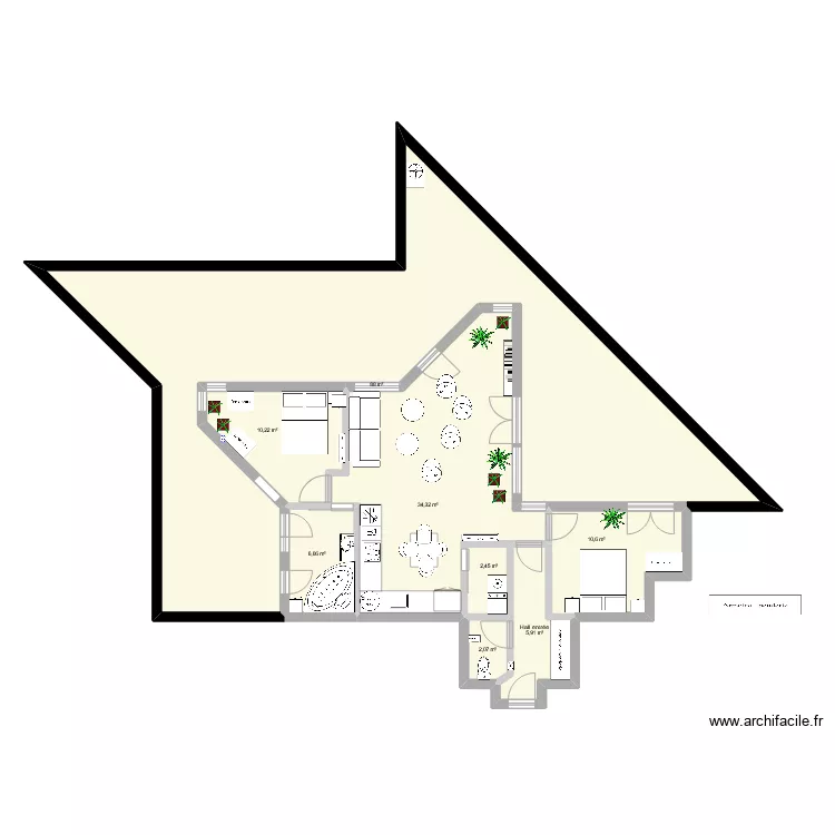 Renaudie v1bis - 2 bedrooms. Plan de Renaudie v1bis - 2 bedrooms. Plan de