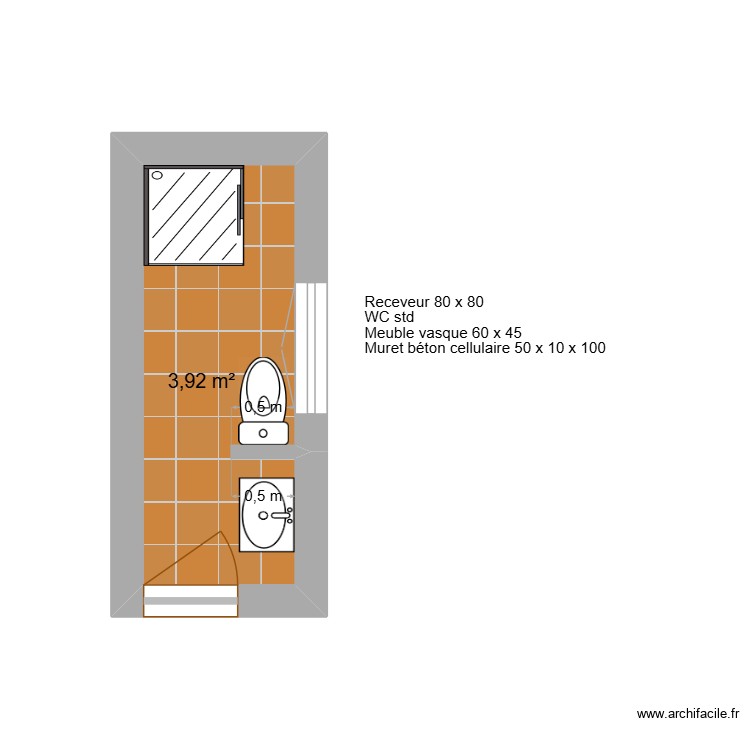 SDB GUINEE. Plan de 0 pièce et 0 m2
