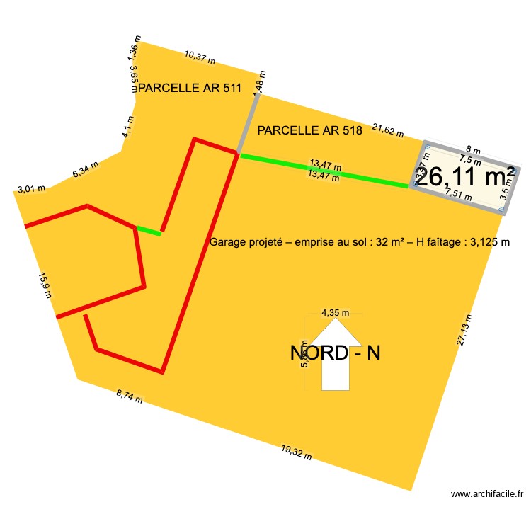 PERMIS Garage Vallet PCMI3. Plan de 0 pièce et 0 m2