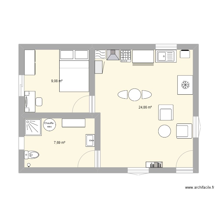 Plan d'une maison simple. Plan de 0 pièce et 0 m2