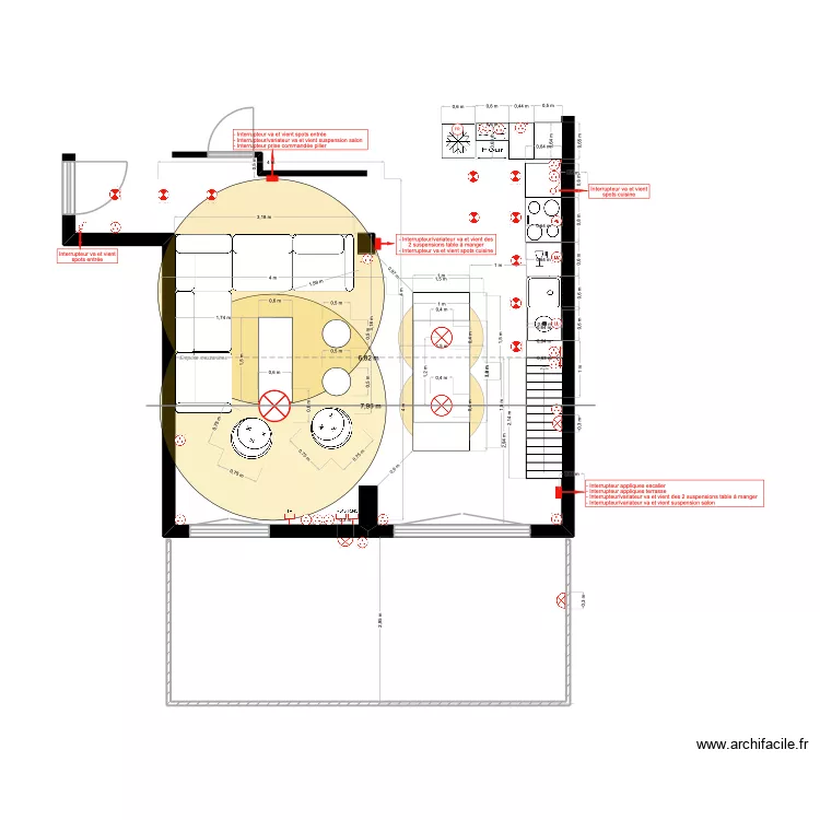 Electricit&eacute; s&eacute;jour2. Plan de 