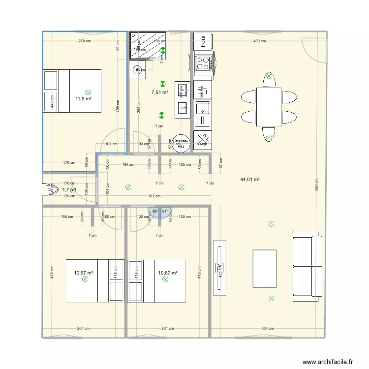 gourbi 1989. Plan de 