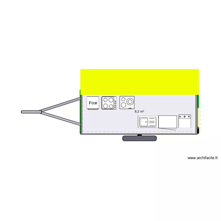Jamaique. Plan de 1 et 8 m² Jamaique. Plan de 1 et 8 m²