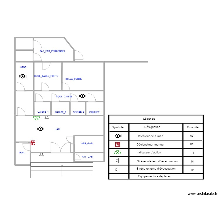 MBOP RDC inc ex. Plan de 13 pièces et 33 m2