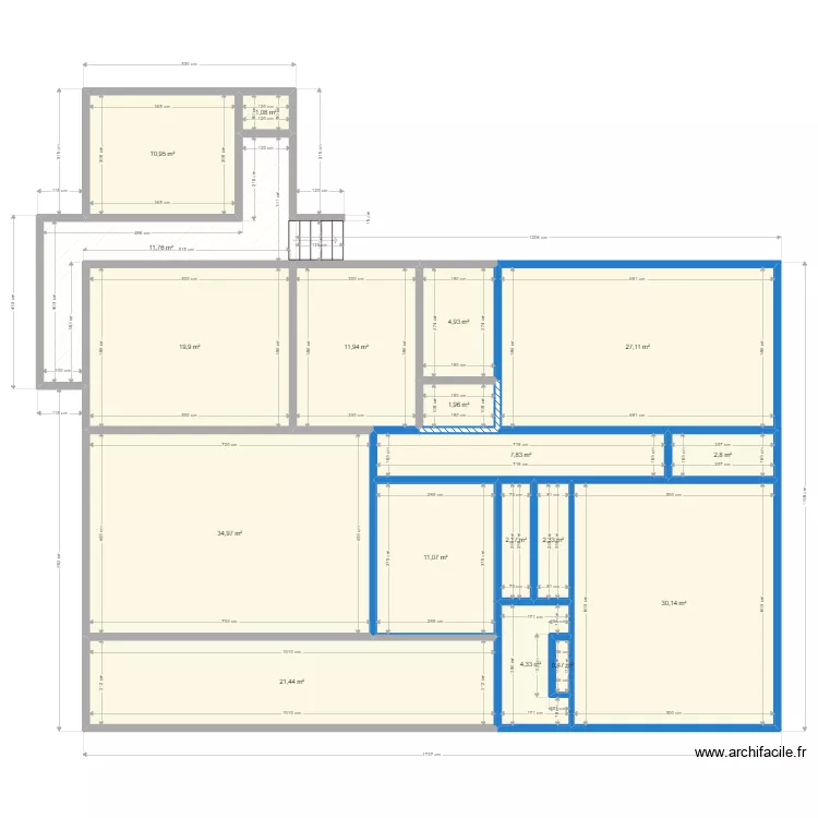 Villa BS. Plan de 