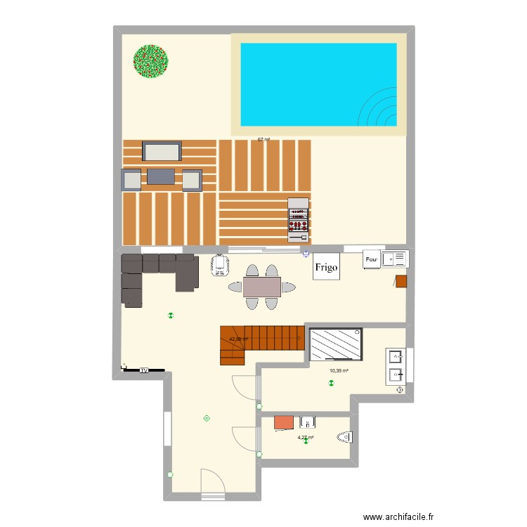 Maison alex loucas. Plan de 4 pièces et 125 m2