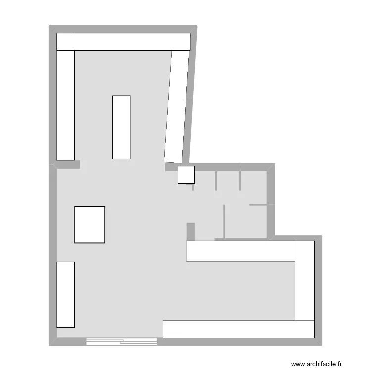 plan merch. Plan de 1  et 66 m²