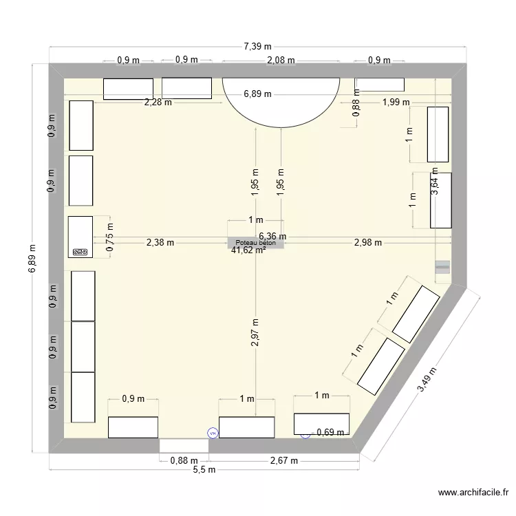 202604-SousSol. Plan de 1  et 42 m²