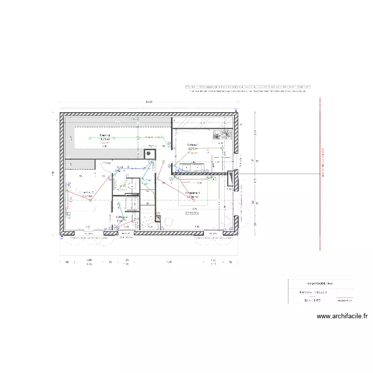 LAMBAUDIE R+1. Plan de 