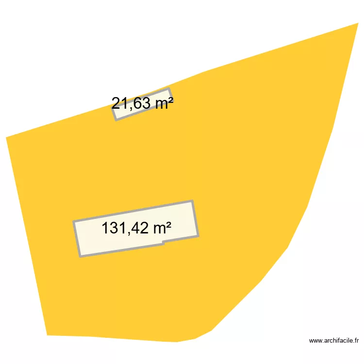 maison. Plan de 2  et 153 m²