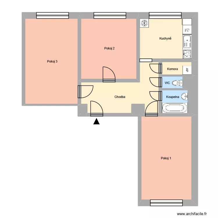 Bohuslava Martinů 717, byt 4. Plan de 15 et 200 m² Bohuslava Martinů 717, byt 4. Plan de 15 et 200 m²