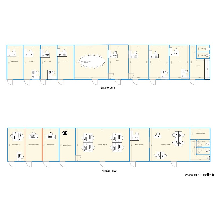 Recettes - RH Avl25 Echelle. Plan de 24 pièces et 293 m2
