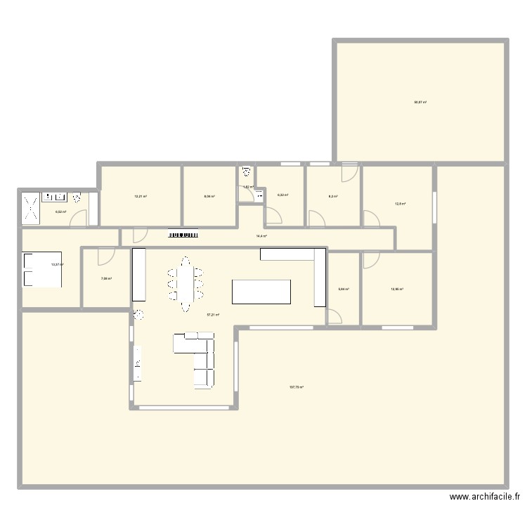 plan godet. Plan de 15 pièces et 415 m2