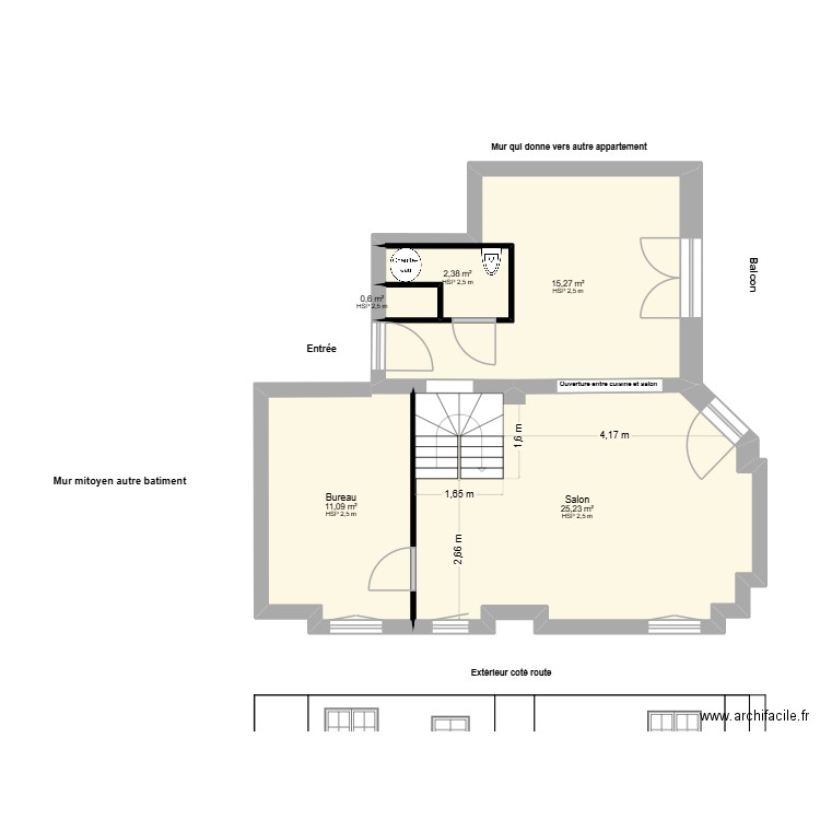 Appart V7. Plan de 10 pièces et 93 m2