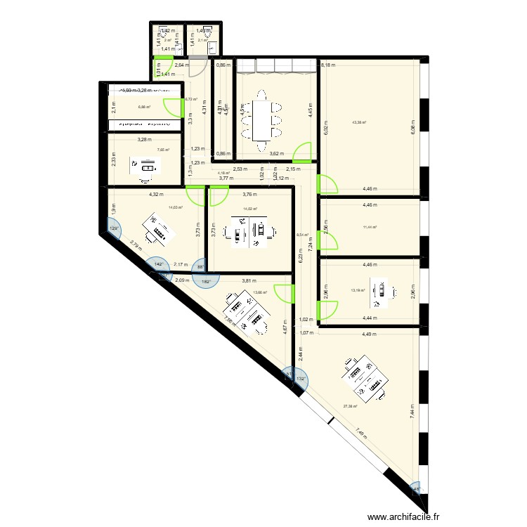 BUREAUX. Plan de 0 pièce et 0 m2
