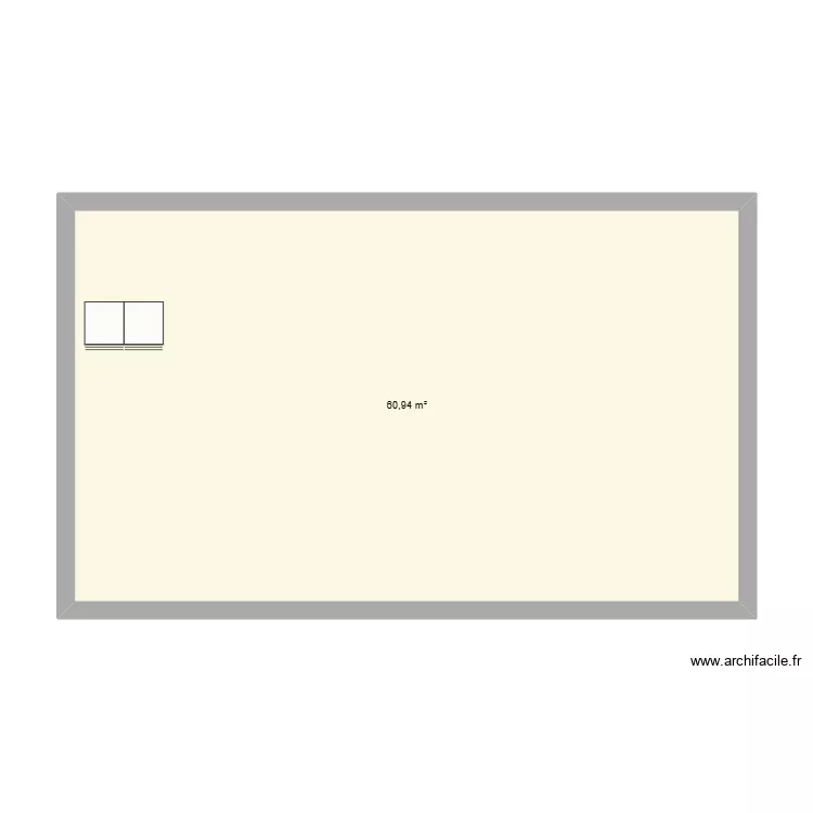 Plan Version 2. Plan de 1 et 61 m² Plan Version 2. Plan de 1 et 61 m²
