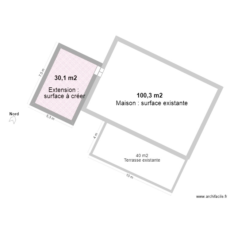 extension 02 plan vf - piecescomplementaires0525. Plan de 2 pièces et 131 m2