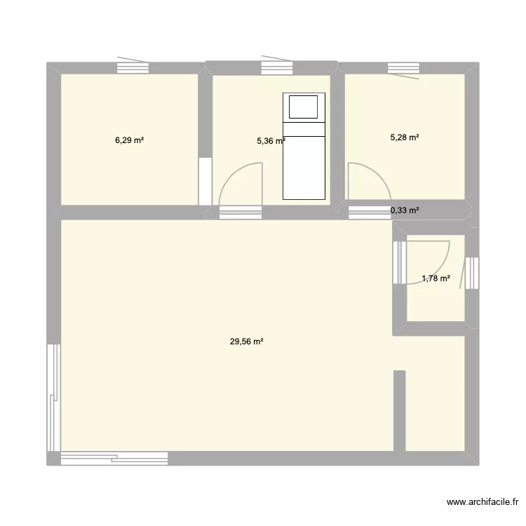 gruissan 1 mai 2026. Plan de 6  et 49 m²