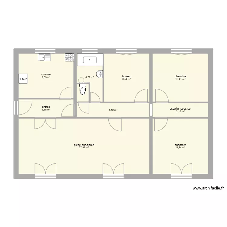 plan avant travaux. Plan de 9 et 84 m² plan avant travaux. Plan de 9 et 84 m²
