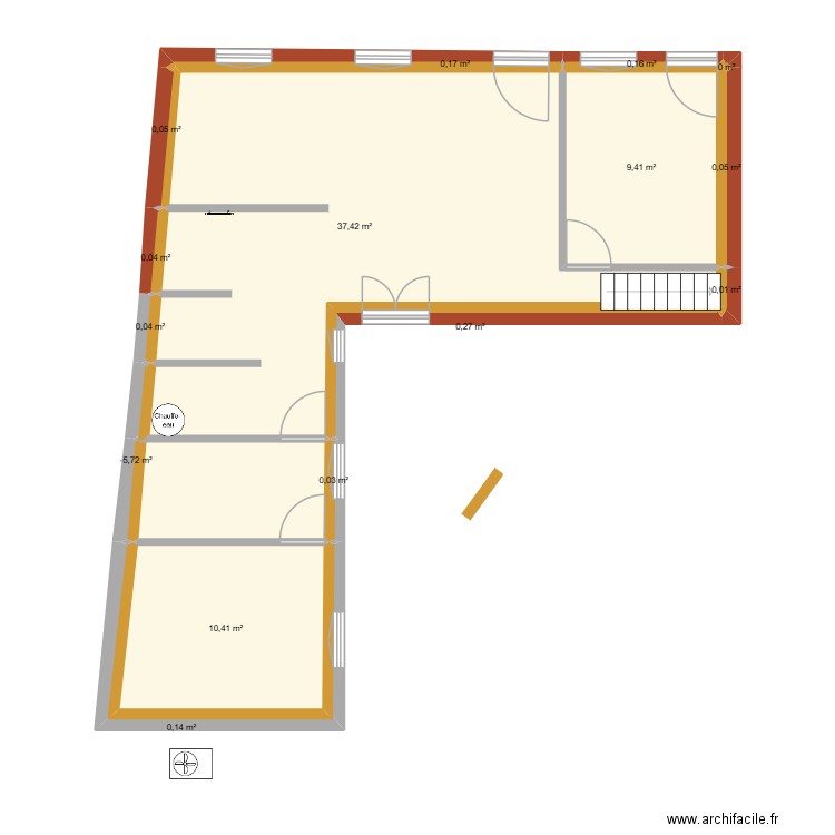 Plan RDC RUSSILLO. Plan de 15 pièces et 58 m2