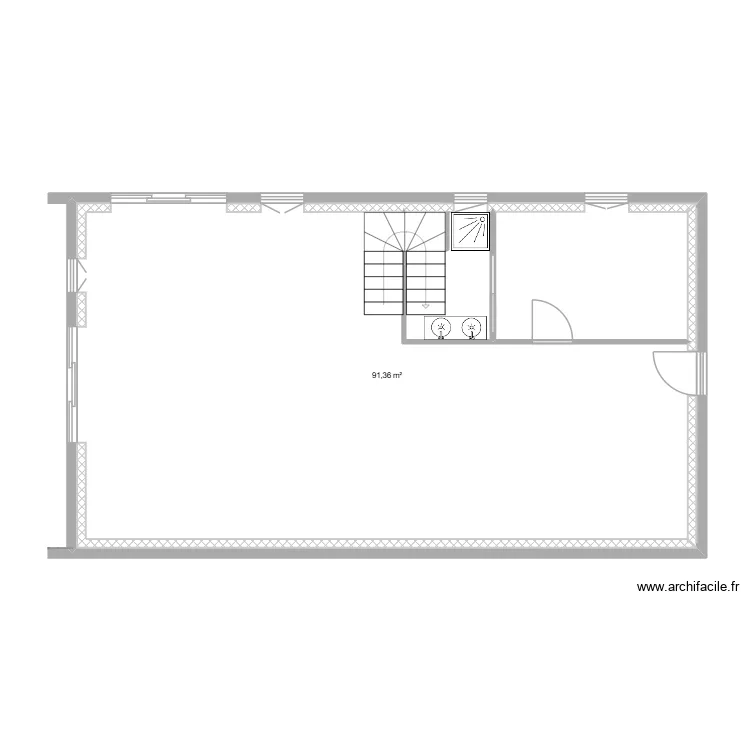 Maison Mathilde&Vano. Plan de 1  et 91 m²