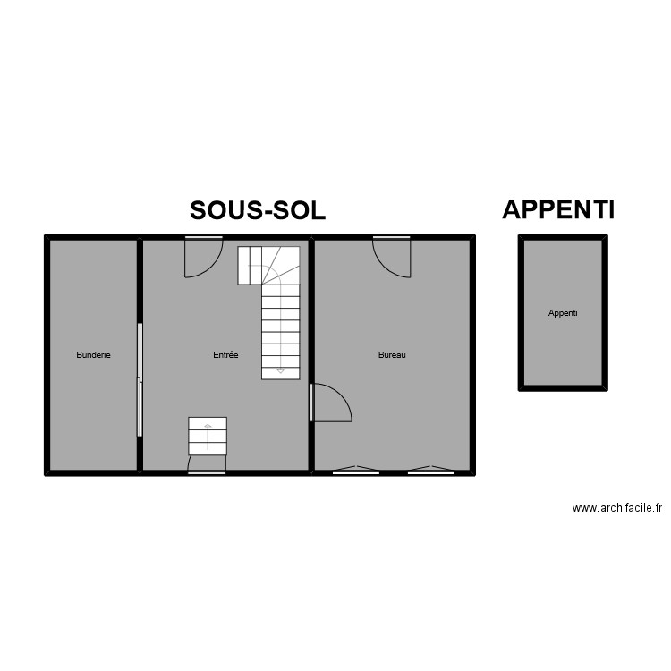 ISAMBERT LOG AMI 1. Plan de 4 pièces et 48 m2