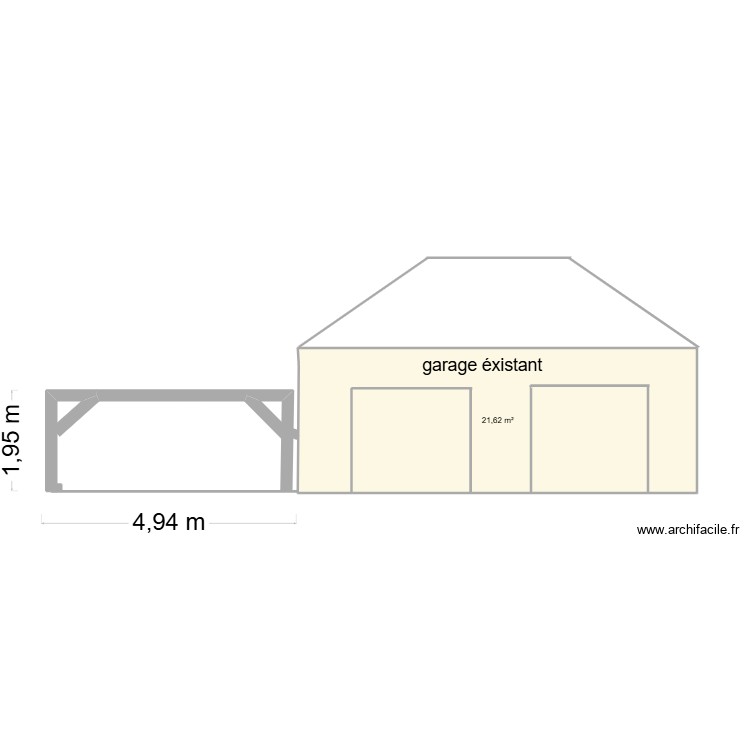 fa&ccedil;ade ouest. Plan de 0 pièce et 0 m2
