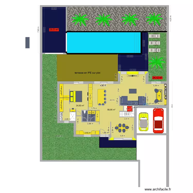 plan eco rdc avec cote definitif. Plan de 28 pièces et 744 m²