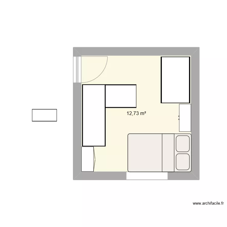 chambre. Plan de 1 et 13 m² chambre. Plan de 1 et 13 m²