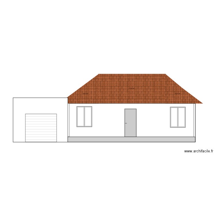 Plan Façade. Plan de 0 pièce et 0 m2
