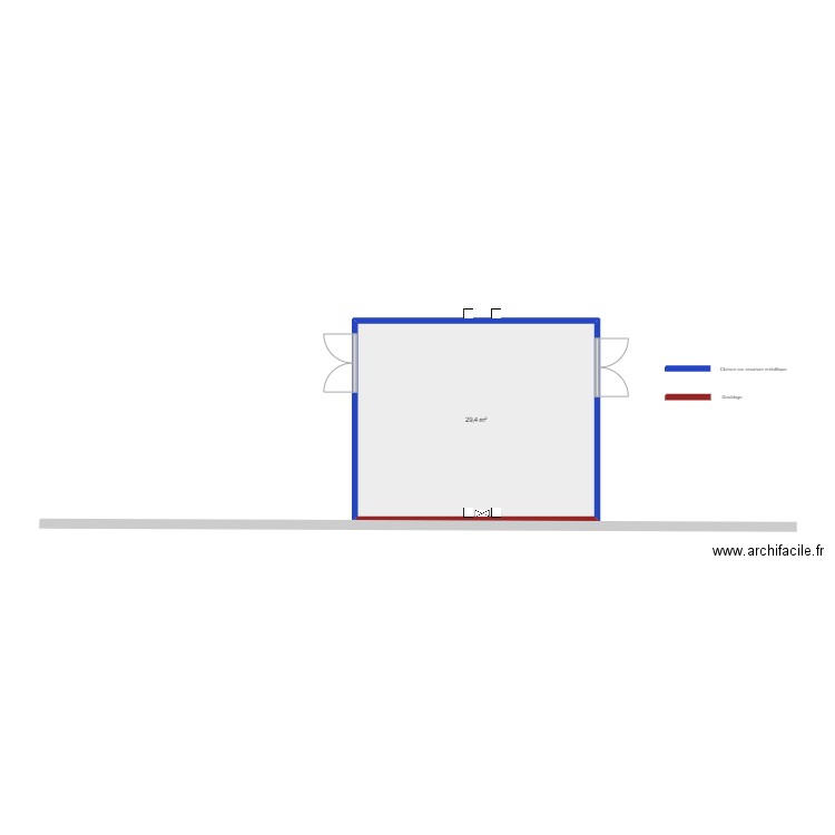 Batconnect création. Plan de 1 pièce et 29 m2