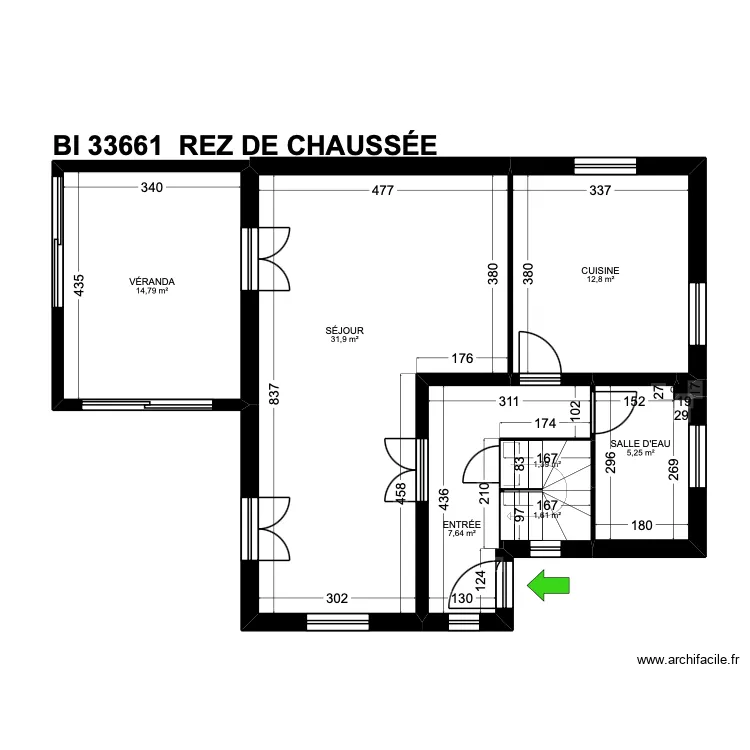 BI 33661. Plan de 27 pièces et 260 m²