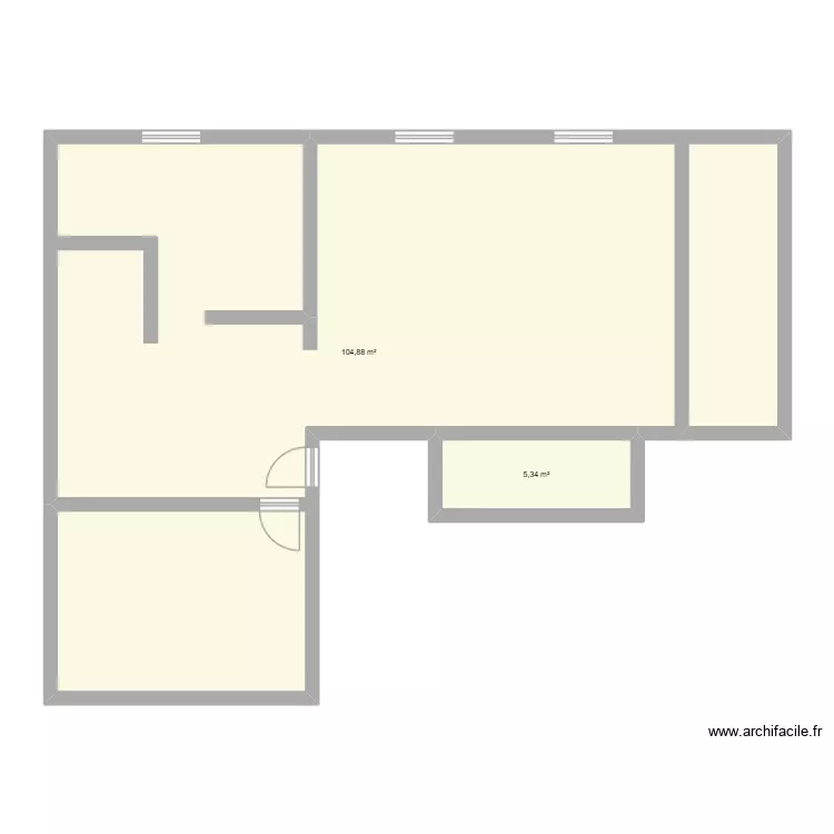 Maison Madrid. Plan de 2  et 110 m²