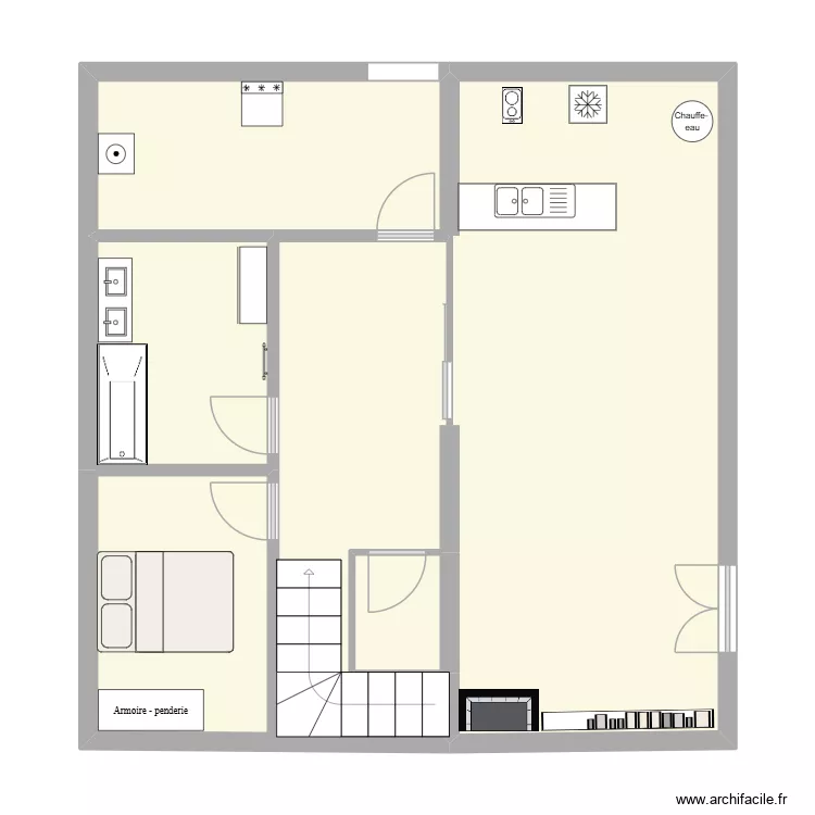 Plan maison. Plan de 5  et 75 m²