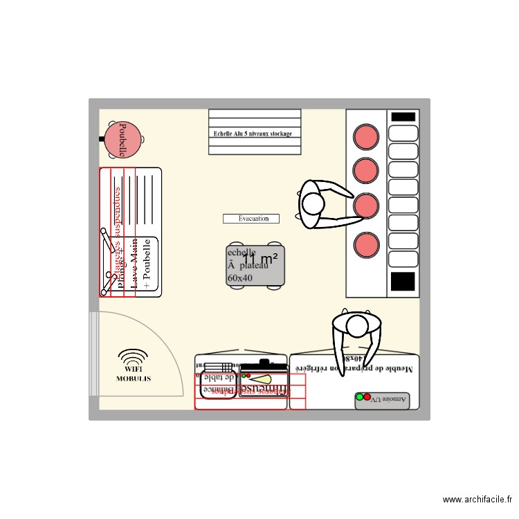 Labo Turckheim 1. Plan de 1 pièce et 11 m2