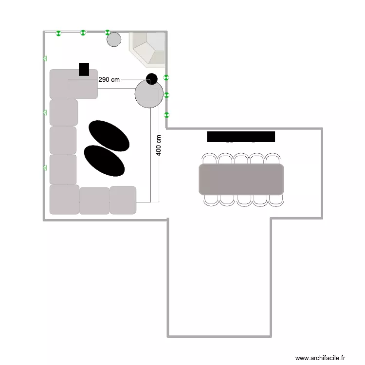 VDA SALON 2. Plan de 